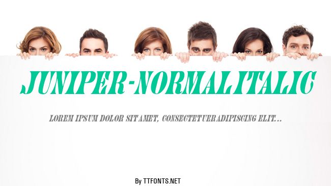 Juniper-Normal Italic example